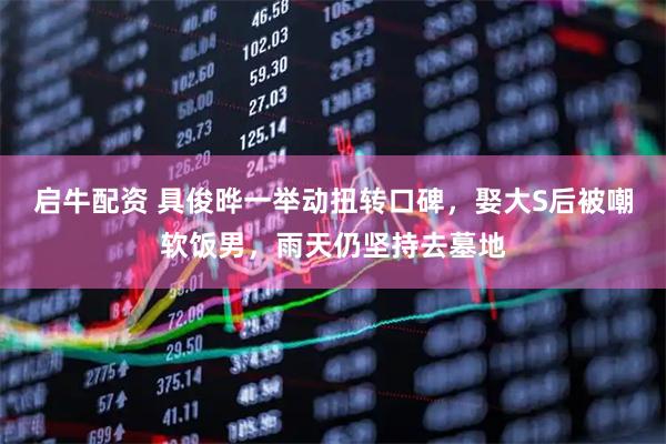 启牛配资 具俊晔一举动扭转口碑，娶大S后被嘲软饭男，雨天仍坚持去墓地